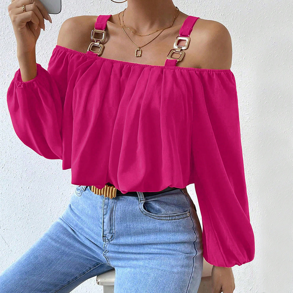 Women's Lantern Sleeve Loose Crop Top-THAT FASHION STORE