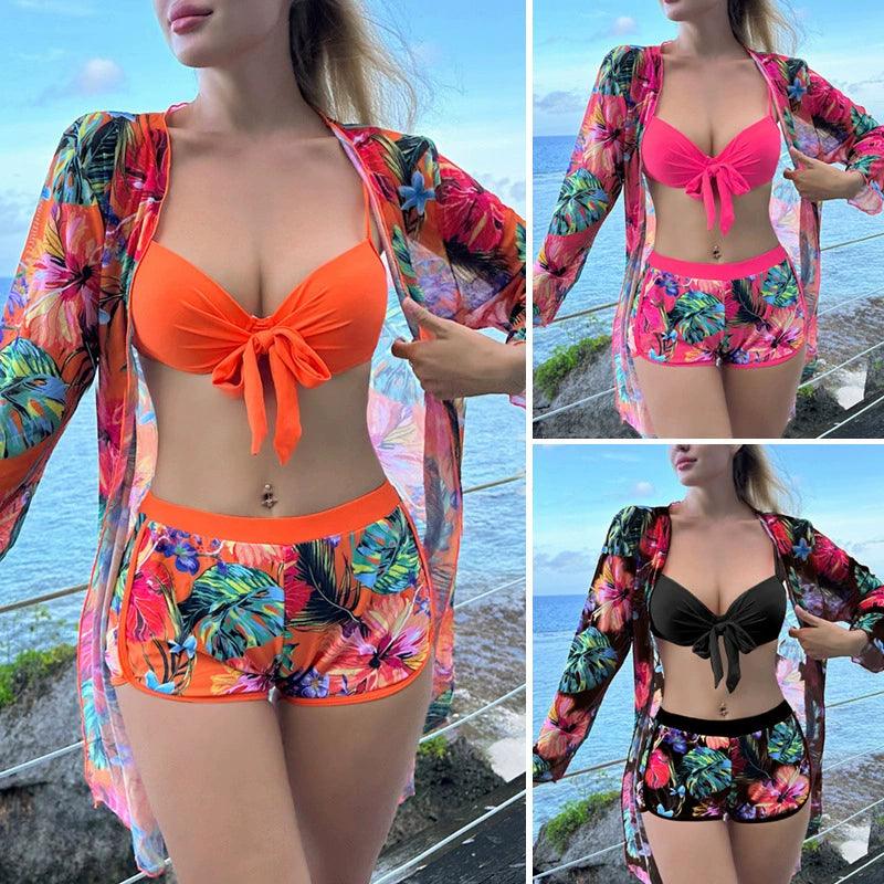 2024 Swimming River New Arrival Cross-Border Fashion Sexy Three-Piece Suit Bikini Swimsuit Female Amazon-THAT FASHION STORE