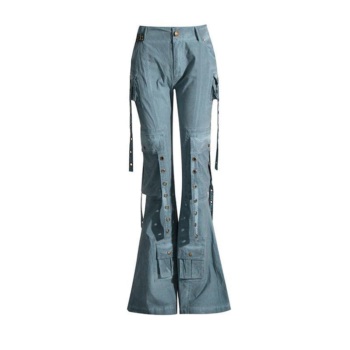 Women's Fashion Casual High Waist Flared Jeans-THAT FASHION STORE