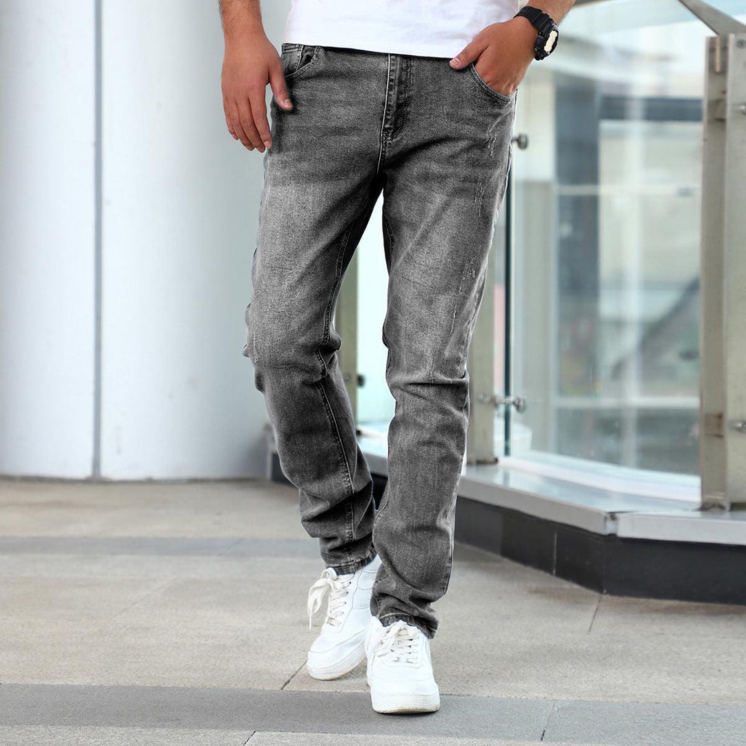 Men's Jeans Gray Trousers Stretch Skinny-THAT FASHION STORE