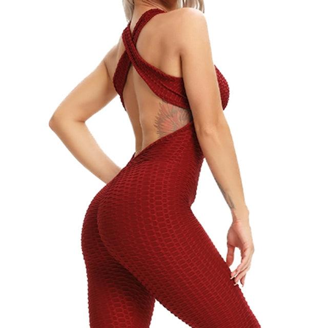 Fashion Sexy Halter Jumpsuit Woman Fashion Sexy Open Back Cross Jumpsuit Women-THAT FASHION STORE