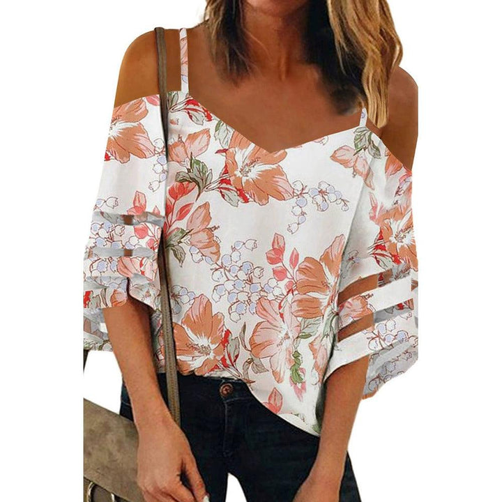 Casual Fashion Printed V-neck Sleeveless Tops Sling-THAT FASHION STORE