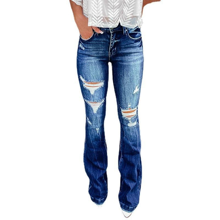 Women's Jeans Elegant Ripped Casual Pants-THAT FASHION STORE