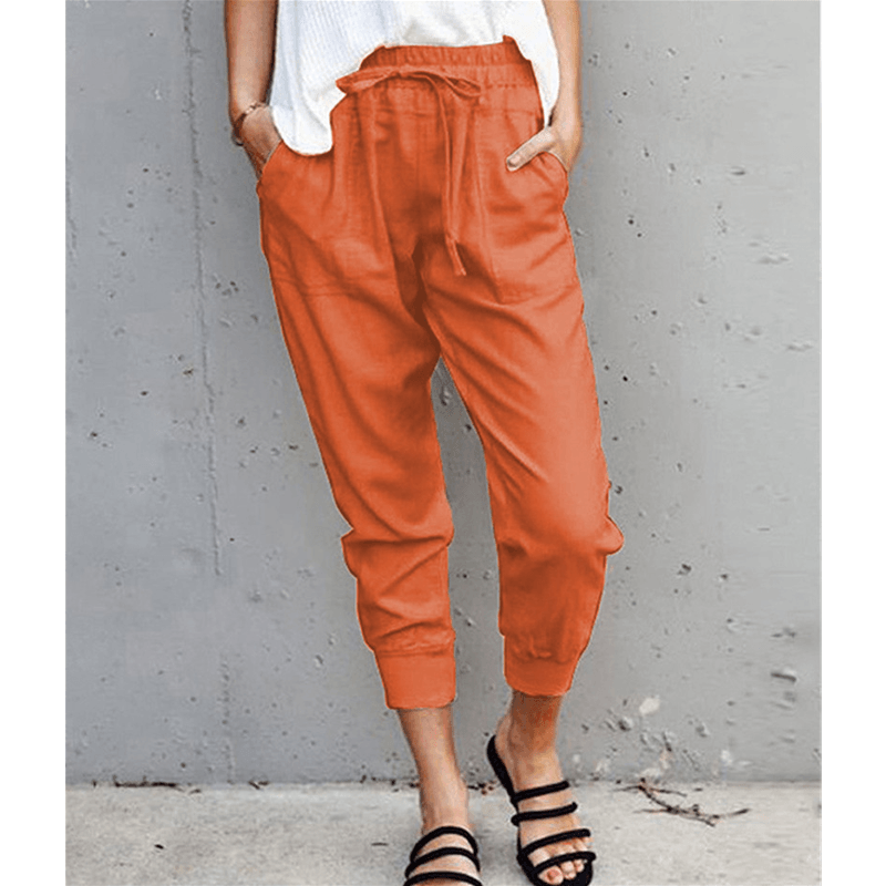 Women's Casual Slim Pants Casual Cotton Linen Pants-THAT FASHION STORE