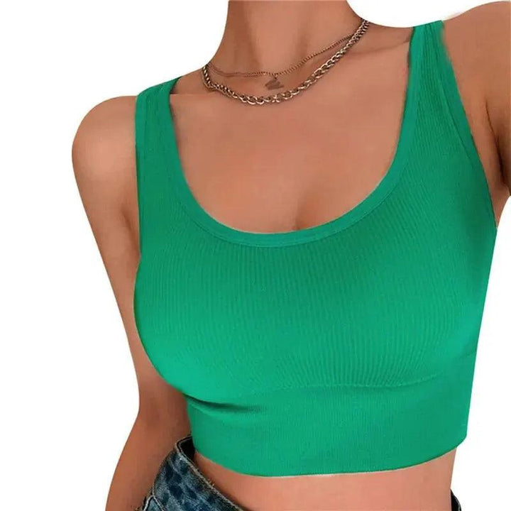 Summer Fashion Sexy Crop Top Women Bra Hollowed Back Cross Strap Yoga Sports Bra Breathable Underwear Female Fitness Vest-THAT FASHION STORE