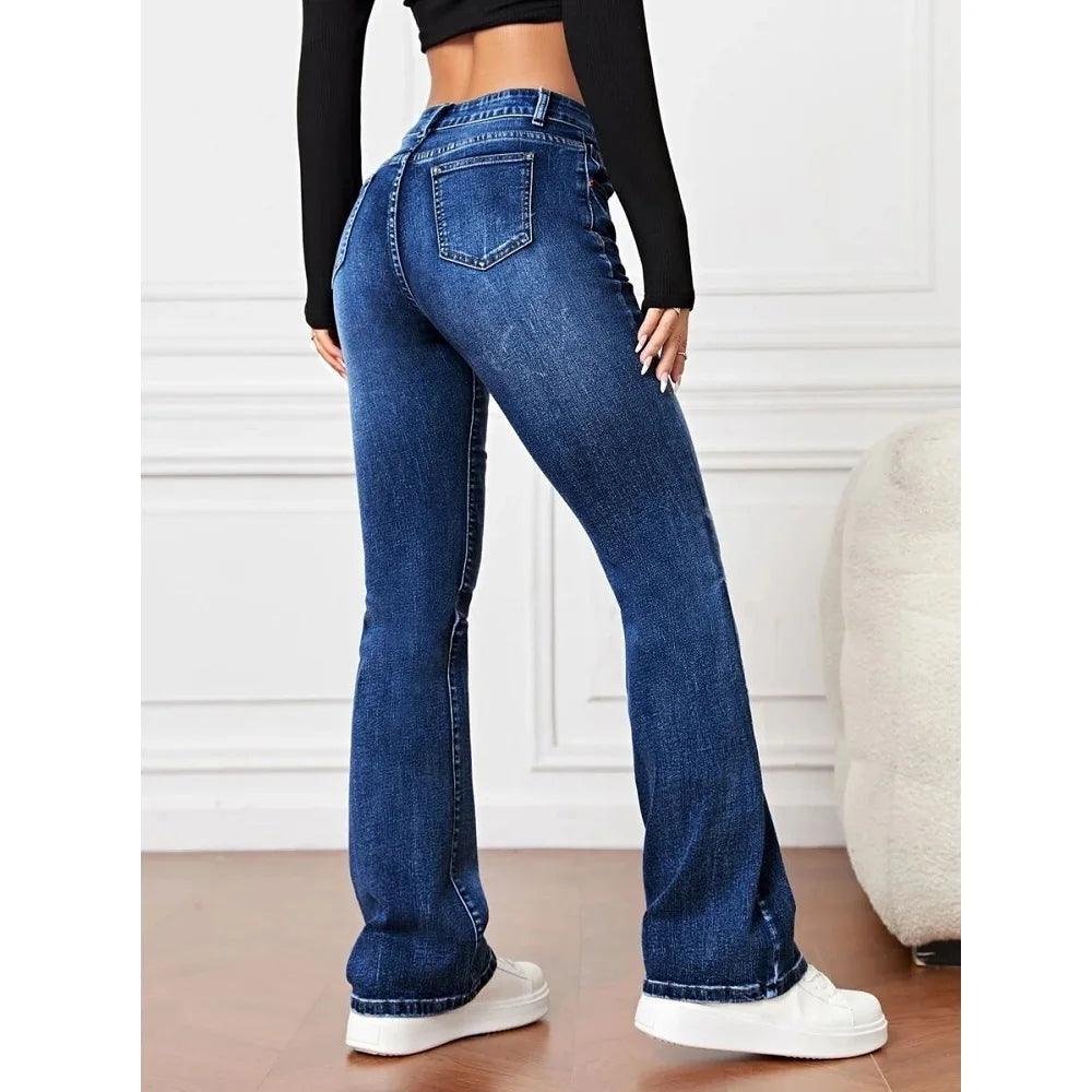 Women Stretch Denim Jeans Ladies Slim Straight Pants Casual Pantalones de mujer pantalon femme-THAT FASHION STORE