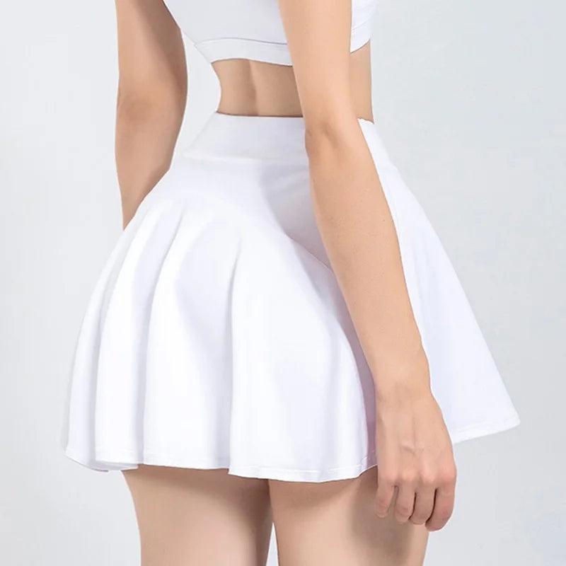 Cloud Hide Safe Tennis Skirts XS-XXL Gym Golf Running Pleated Pantskirt SEXY Women Sports Fitness Shorts Pocket High Waist Skort-THAT FASHION STORE