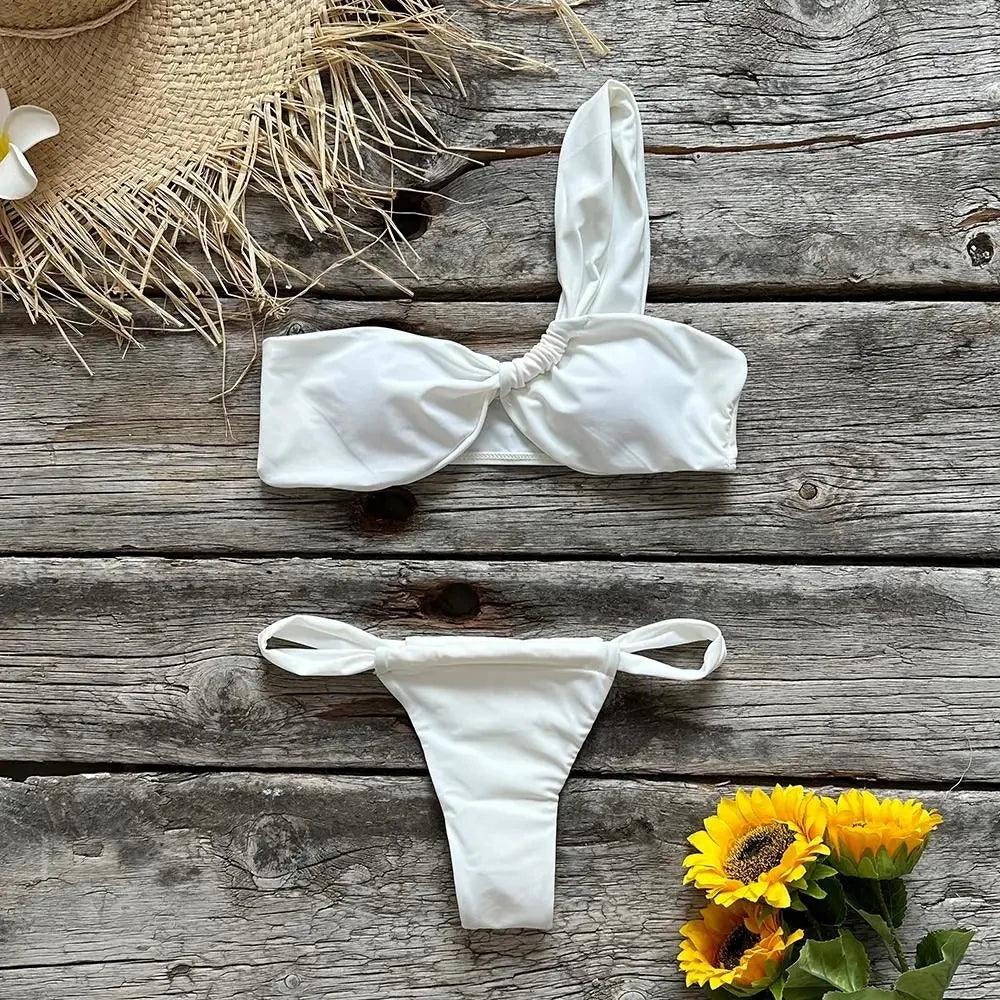 Push Up Solid Patchwork Bikini 2024 Sexy Women Swimsuits Female Swimwear Micro Bikini Set Brazilian Biquini Beachwear Swim Suit-THAT FASHION STORE