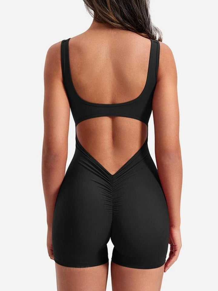 Hollow out Beauty Back Yoga Women wide-leg Peach Butt Running Fitness Yoga Bodysuit Sexy Backless Jumpsuits-THAT FASHION STORE