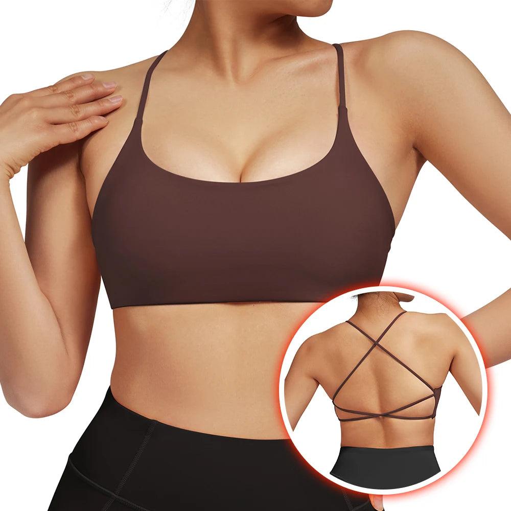 Sports Bra For Fitness Women With Pad Workout Running Tank Top Female Backless Shockproof Breathable Underwear Yoga Bra Women-THAT FASHION STORE