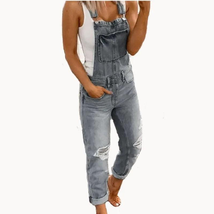 Hot Sale Suspenders Denim Jumpsuit For Women Fashion Ripped Jeans Jumpsuit Casual Female Clothing S-3XL Drop Shipping-THAT FASHION STORE