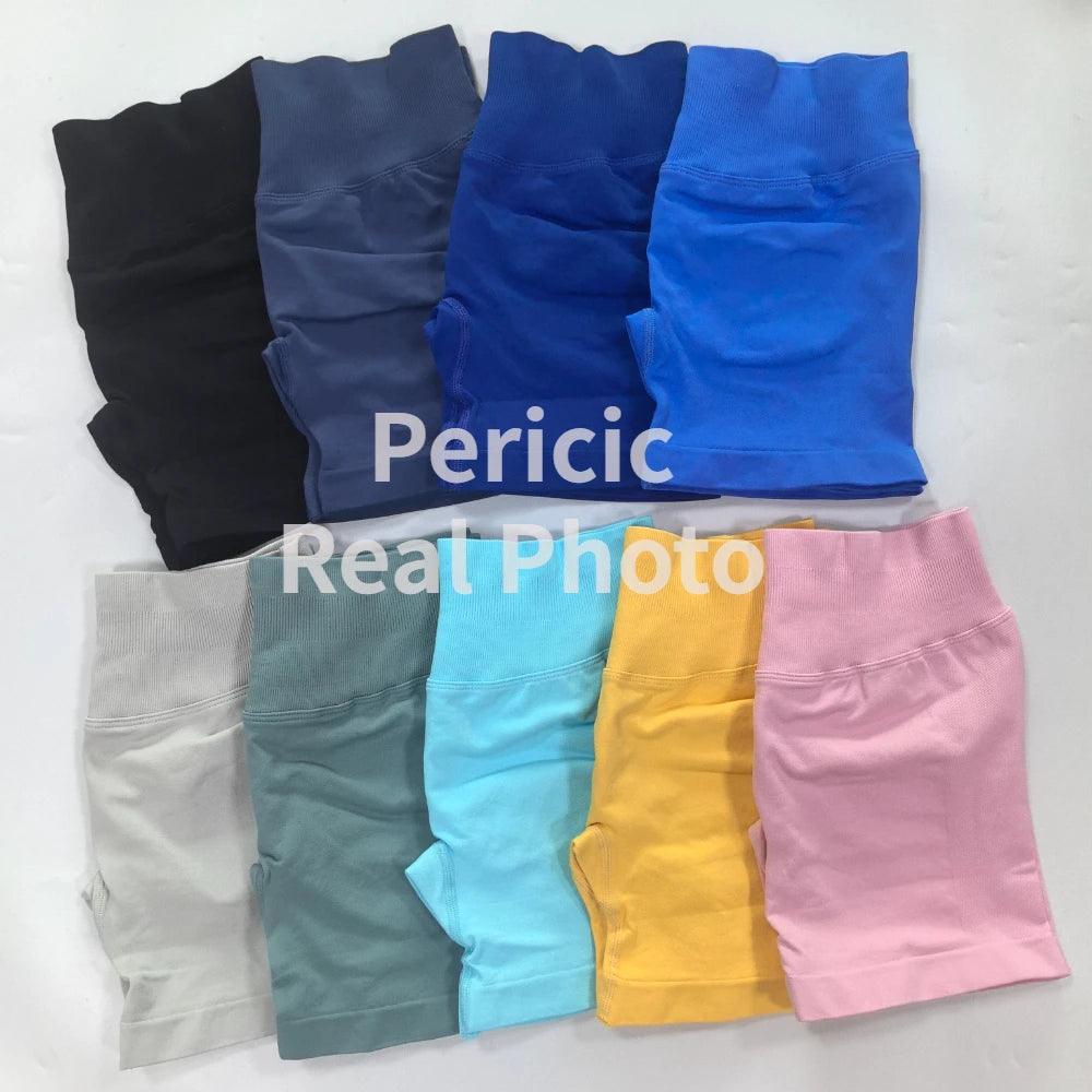 4.5" Impact Shorts Low Ribbed Band Yoga Shorts Seamless Flex Scrunch Bum Workout Gym Shorts Booty High Stretch Running Shorts-THAT FASHION STORE