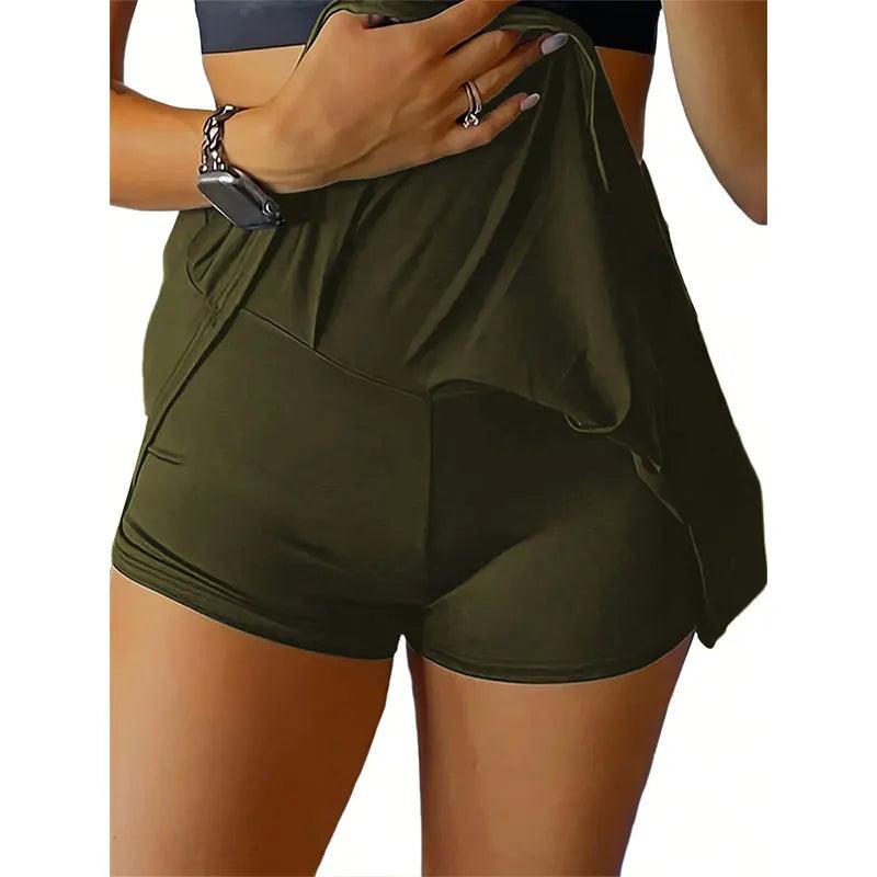 Tennis Skirt Casual Sport Shorts Skirts Running Shorts Women Summer Breathable Sweat Shorts Sexy High Waist Short Pant Outdoor-THAT FASHION STORE