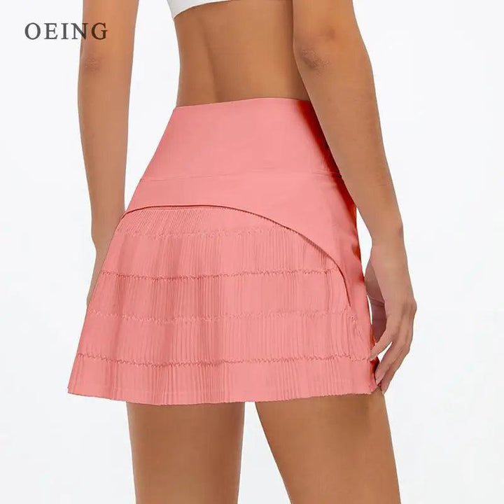 Women Sports Tennis Skirts Fitness Running Shorts High Waist Athletic Skirt With Pockets Pleated Sport Skort Golf Sportswear-THAT FASHION STORE