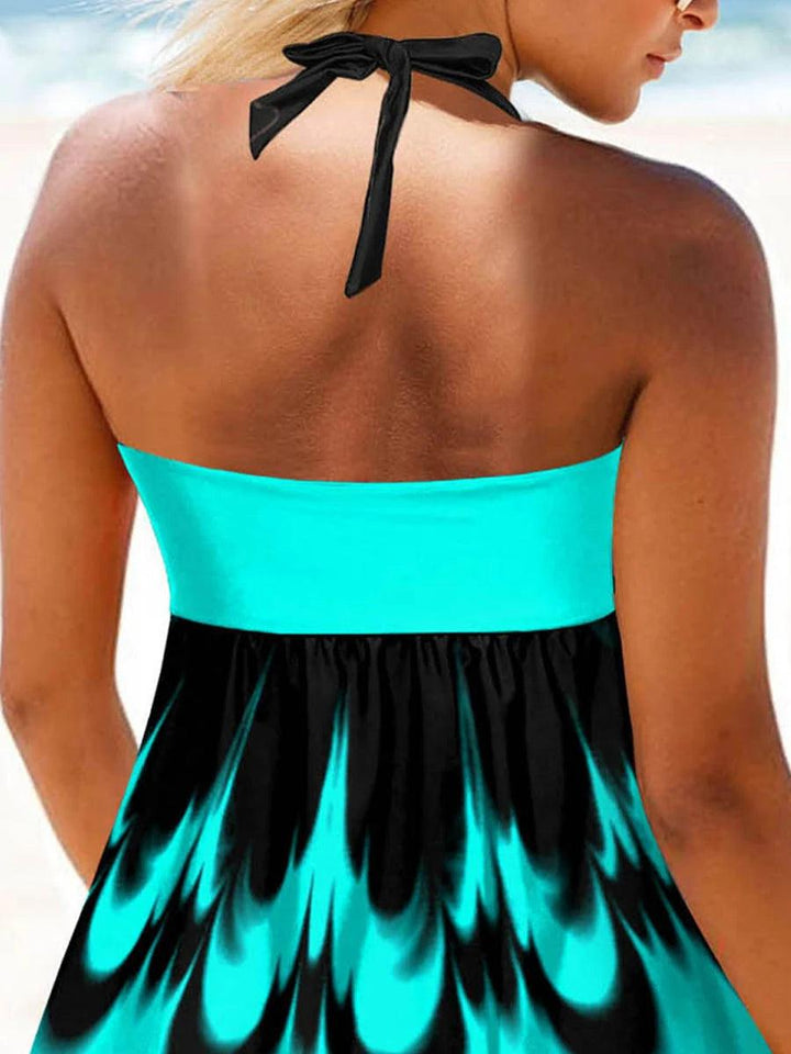 Tankini 2023 Printed Plus Large Size Swimsuit Women Two Pieces Swimwear Female Bathers Bathing Swimming Suit Summer Beachwear-THAT FASHION STORE