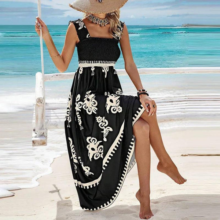 Summer Holiday Dress Women Casual Sleeveless A-Line Party Long Dress Boho Casual Sleeveless Party Dress 2024-THAT FASHION STORE