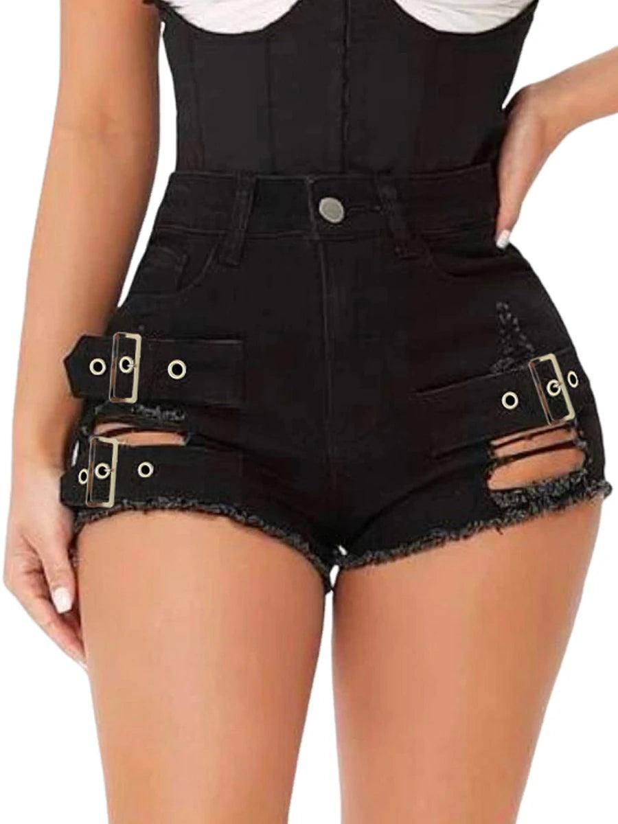 9047# new sexy low waist hole summer open hip hot pants super shorts Beachwear casual pants women jeans shorts-THAT FASHION STORE