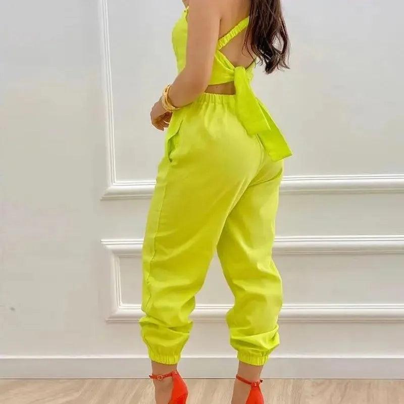 Women's Jumpsuit Elegant Sexy Suspender Printed Jumpsuits Casual Hip Waist Overalls Romper For Women Spring Summer 2023-THAT FASHION STORE