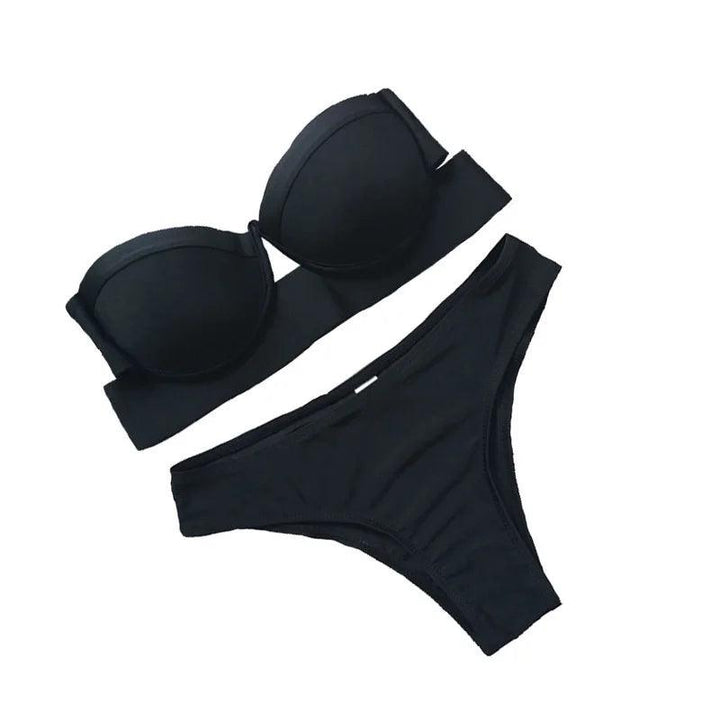 Bikini Swimwear Women 2024 New Bikini Bra Black Pack Swimsuit Women's Swimsuit Bikini-THAT FASHION STORE