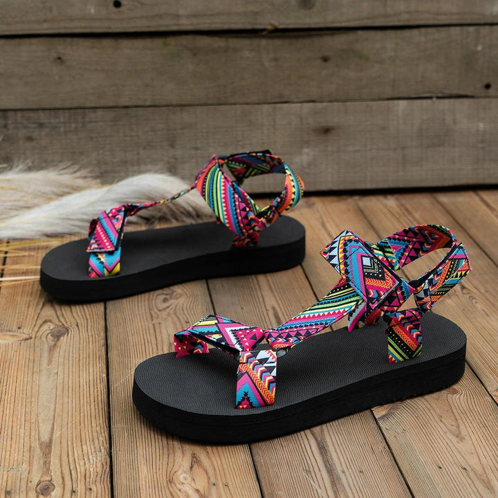 2023 Summer Flat Women's Shoes Hemp Rope Set Foot Beach Sandals Outdoor All-match Casual Slippers Large Size Women Sandals-THAT FASHION STORE