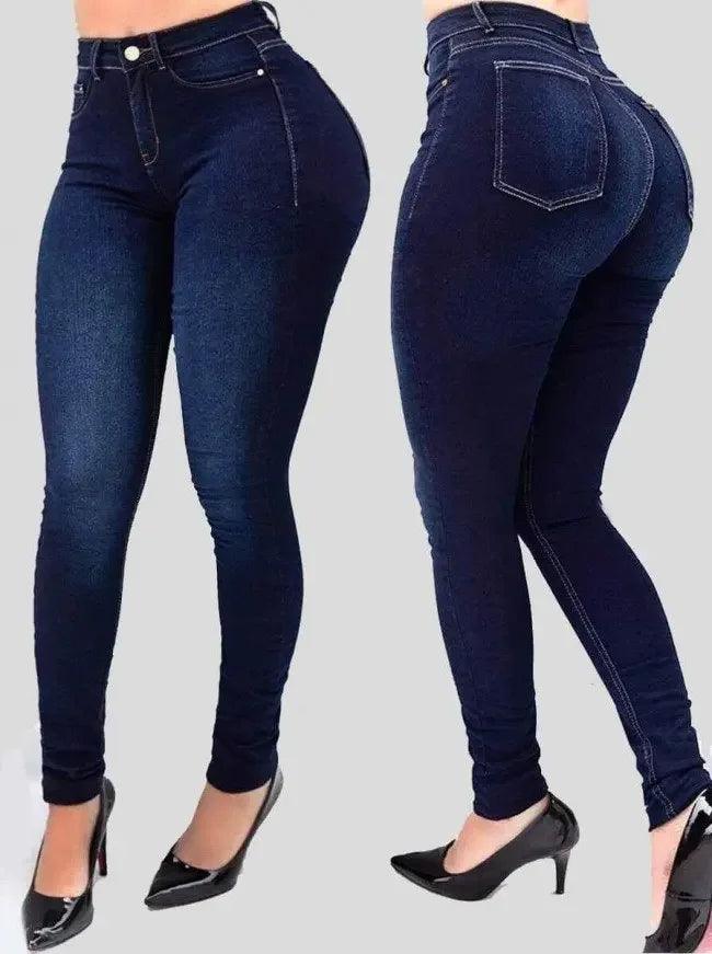 Slim Skinny Denim Pants Pockets Streetwear Trend High Waist Pencil Jeans Women Sexy Streetwear Stretch Shaping Jeans Trousers-THAT FASHION STORE