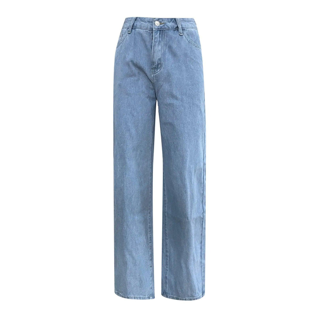 Low Waist Jeans Women Baggy Jeans 2023 New Fashion Straight Leg Pants Y2k Denim Trousers Vintage Loose Blue Washed Mom Jeans 90s-THAT FASHION STORE