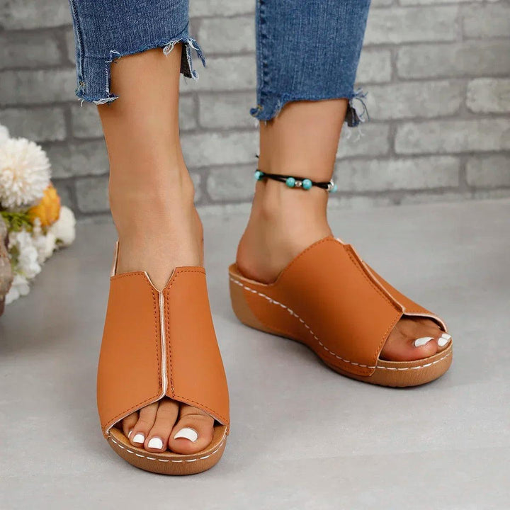 New Open Toe Women's Wedge Sandals White Summer Fashion Breathable Comfortable Sandals Woman Buckle Female Footwear Woman Shoes-THAT FASHION STORE