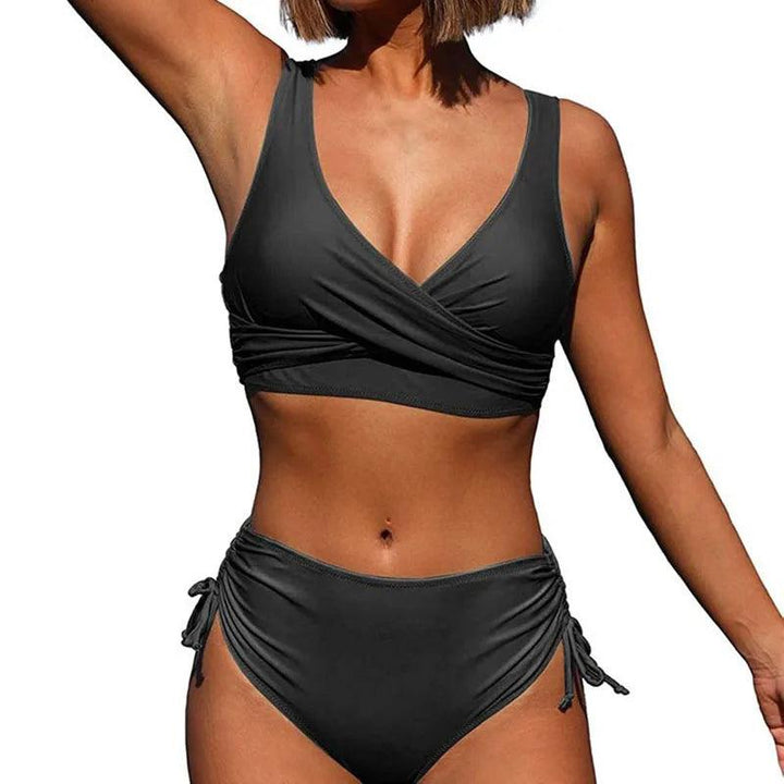 2023 Women Swimsuits Two Pieces Solid Push Up Bandage Bikini Set Female Swimming Bikini Set Low Waist Thong Bathers Bathing Suit-THAT FASHION STORE