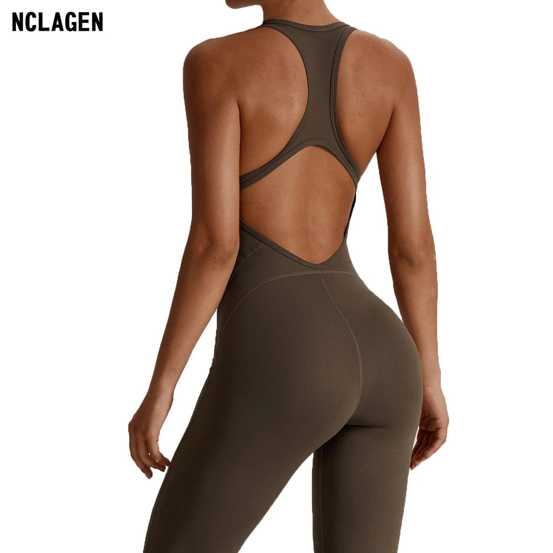 NCLAGEN GYM Romper Backless Set Fitness Bodysuit Siamese Sportswear Women Jumpsuit Buttery-Soft One-piece Playsuit Yoga Suit-THAT FASHION STORE