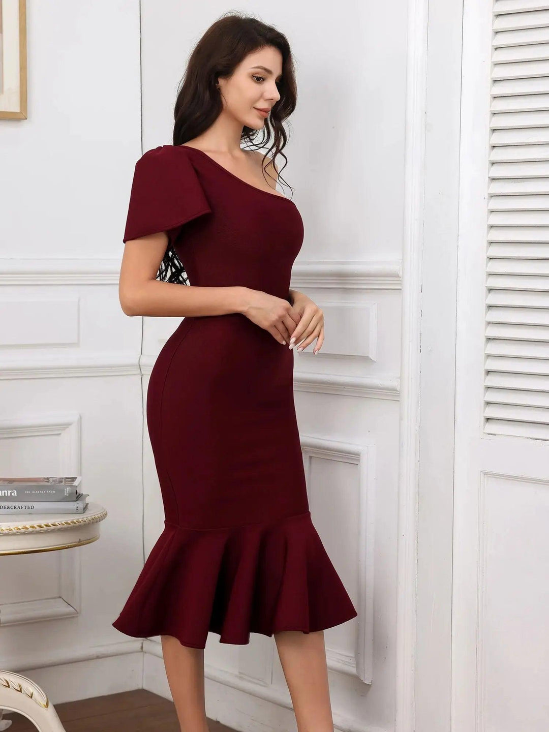 Midi Summer Bandage Dress Women 2024 Bodycon One Shoulder Sexy Luxury Party Dresses Woman Clothes Vestidos Mujer Robe Ete Femme-THAT FASHION STORE