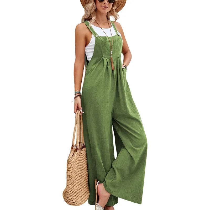 Women Loose Fit Fashion Overalls Wide Leg Baggy Bib Overalls Jumpsuit Dungarees Summer Jumpsuit Casual Elegant Overalls Summer-THAT FASHION STORE