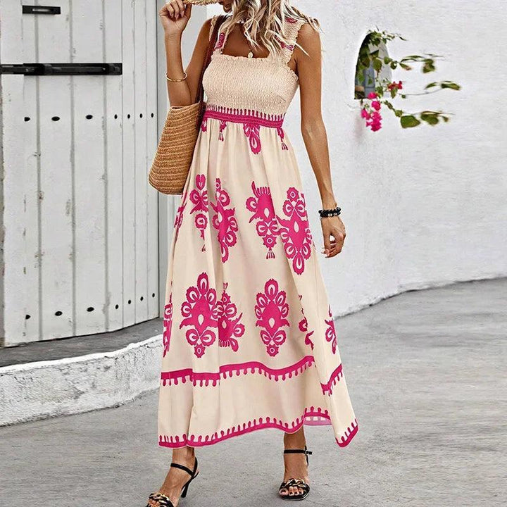 Summer Holiday Dress Women Casual Sleeveless A-Line Party Long Dress Boho Casual Sleeveless Party Dress 2024-THAT FASHION STORE