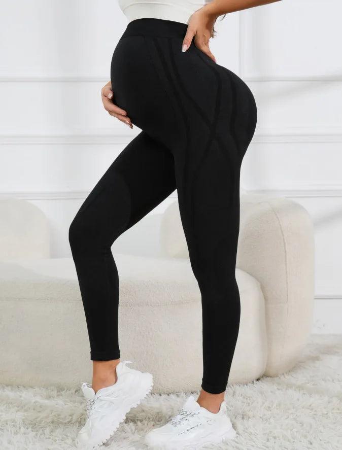 Women's Maternity Leggings Over The Belly Full Length Pregnancy Yoga Pants Active Wear Workout Leggings-THAT FASHION STORE