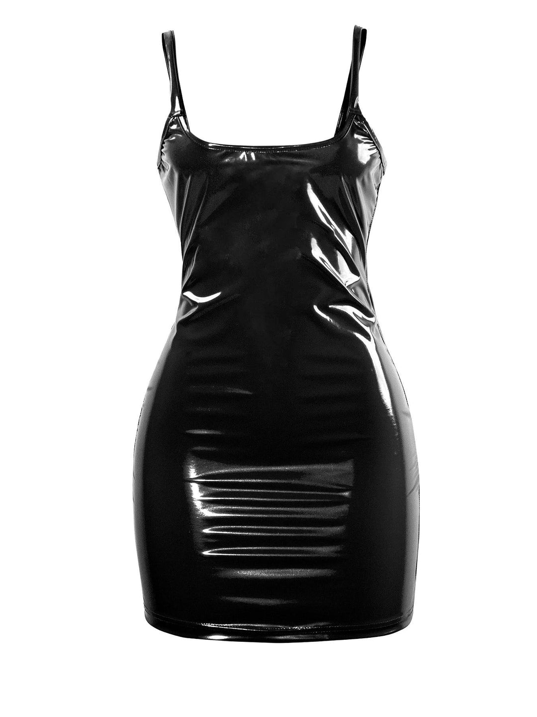 Women Sexy PU Leather Party Night Club Elegant Slip Bodycon Sleeveless Bodycon Mini Dress Ladies Summer Short Dresses-THAT FASHION STORE