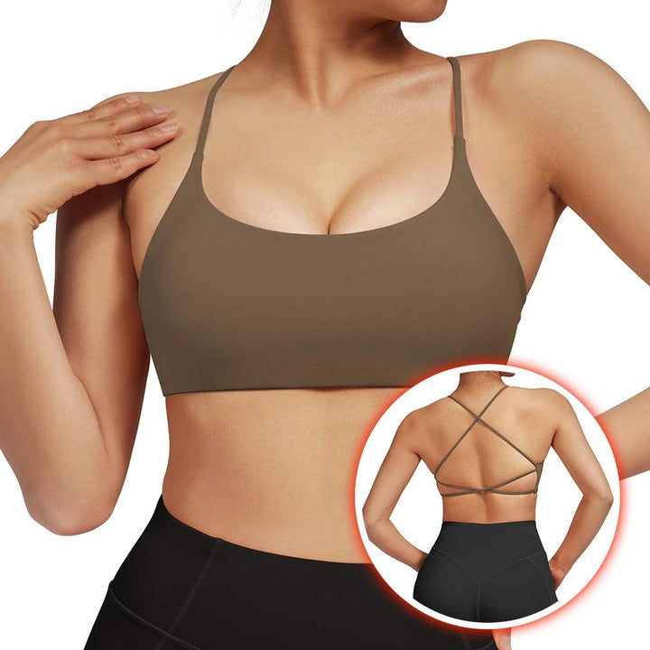 Sports Bra For Fitness Women With Pad Workout Running Tank Top Female Backless Shockproof Breathable Underwear Yoga Bra Women-THAT FASHION STORE