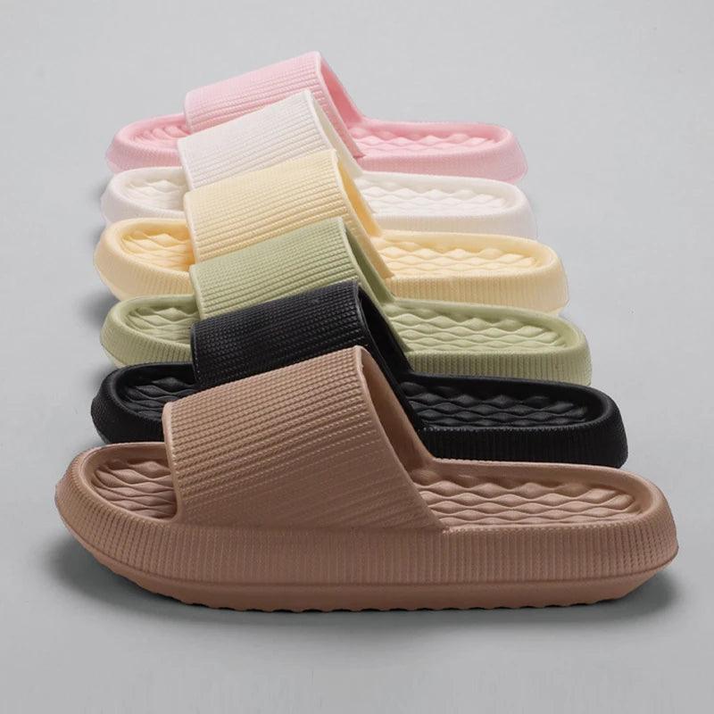 Eva Thick Platform Cloud Slippers Women Soft Sole Pillow Slides 2024 Summer Beach Sandals Woman Non Slip Bathroom Home Shoes-THAT FASHION STORE