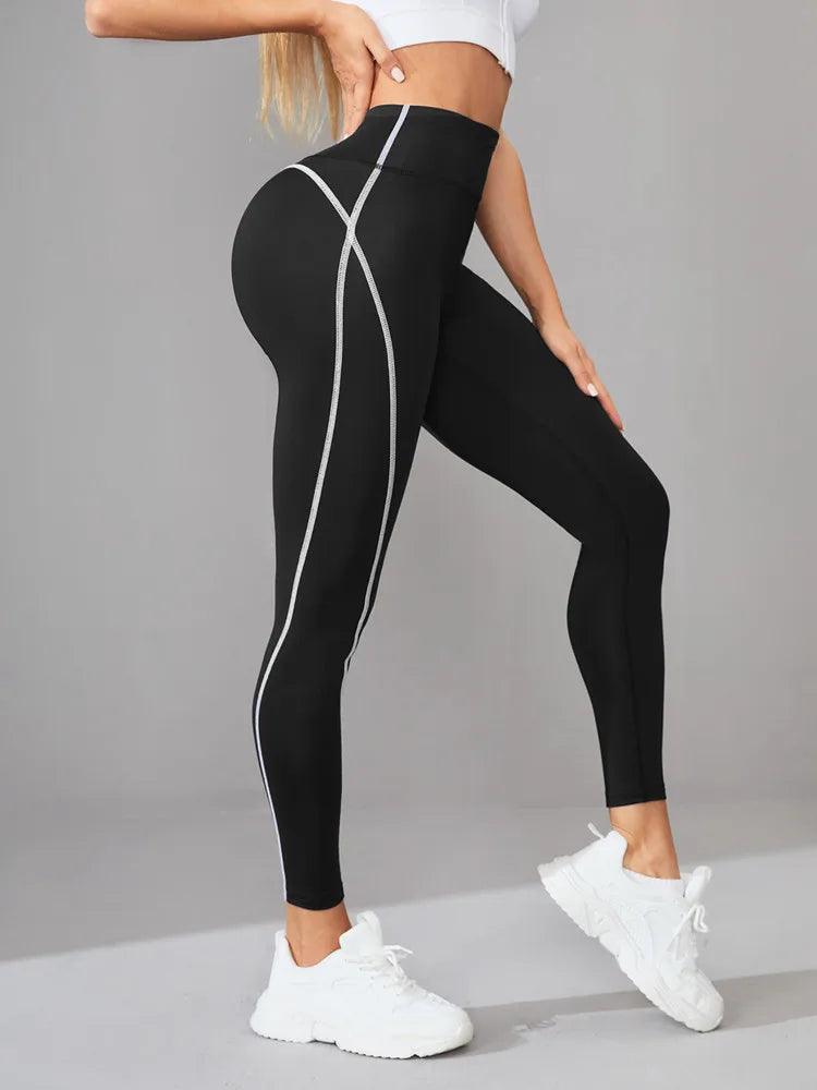 Women Gym Yoga Butt Lifting Leggings High Waist Quick Dry Sports Pants With Elastic Waistband Exercise Trousers Workout Leggings-THAT FASHION STORE