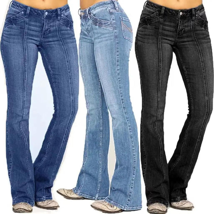 2023 New Women's Low Waist Boot Cut Jeans Fashion Slim Stretch Denim Flared Pants Casual Female Trousers XS-4XL Drop Shipping-THAT FASHION STORE