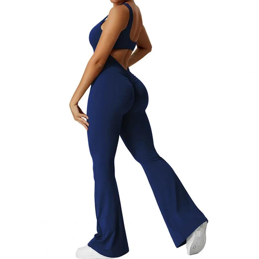 Sexy Back V Jumpsuit Gym Set Women Training Yoga Suit Sportswear Women Sports Jumpsuit Fitness Rompers Stretch Workout Bodysuits-THAT FASHION STORE