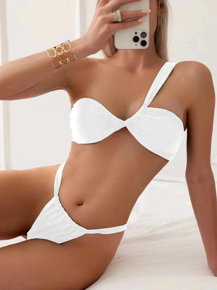 Push Up Solid Patchwork Bikini 2024 Sexy Women Swimsuits Female Swimwear Micro Bikini Set Brazilian Biquini Beachwear Swim Suit-THAT FASHION STORE