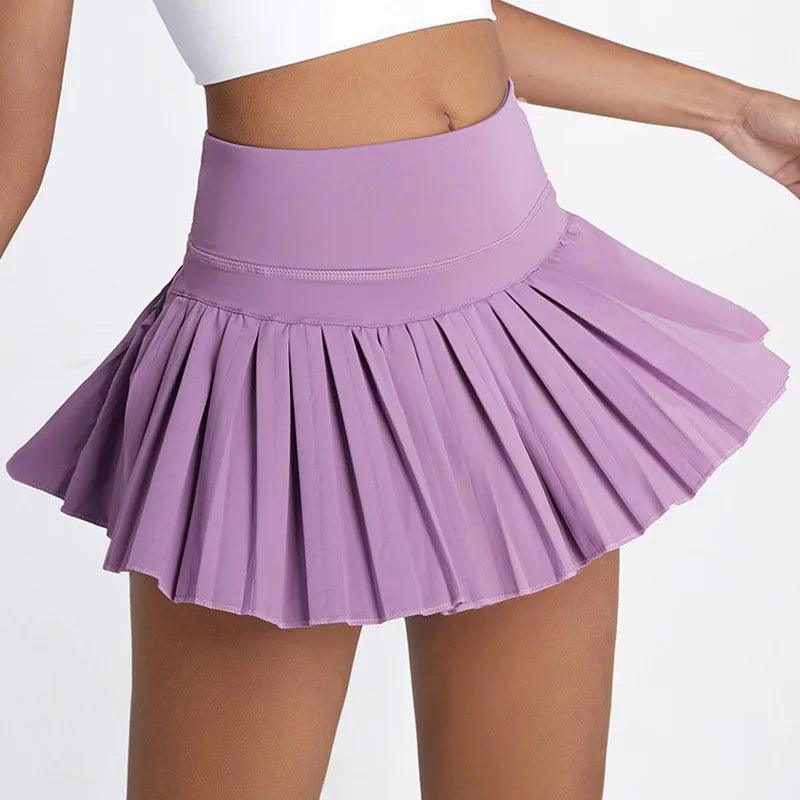 Cloud Hide Quick Dry Sports Skirt Gym Dancing Tennis Skirts for Women XL Workout Cycling Fitness Shorts High Waist Running Skort-THAT FASHION STORE