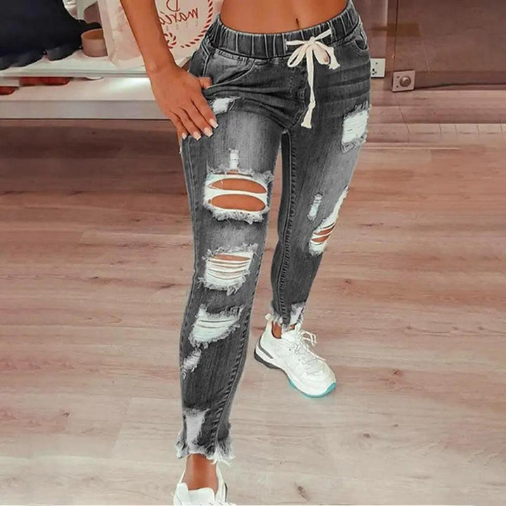 Popular Denim Pants Summer Pure Color All Match Jeans Slim Female Pencil Jeans for Dating-THAT FASHION STORE