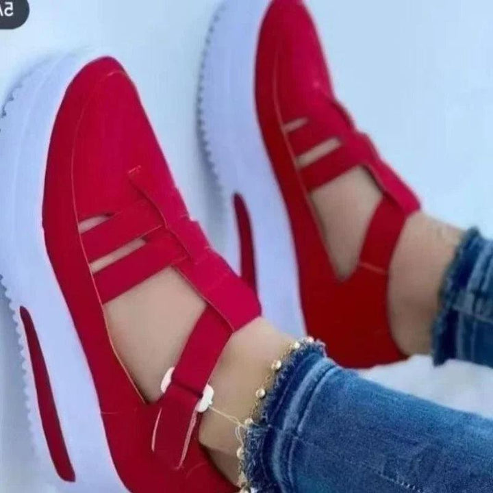 Summer 2024 New Women Breathable Mesh Wedge Casual Sport Shoes Woman Non Slip Vulcanize Sandals Platform Sneakers Plus Size 43-THAT FASHION STORE