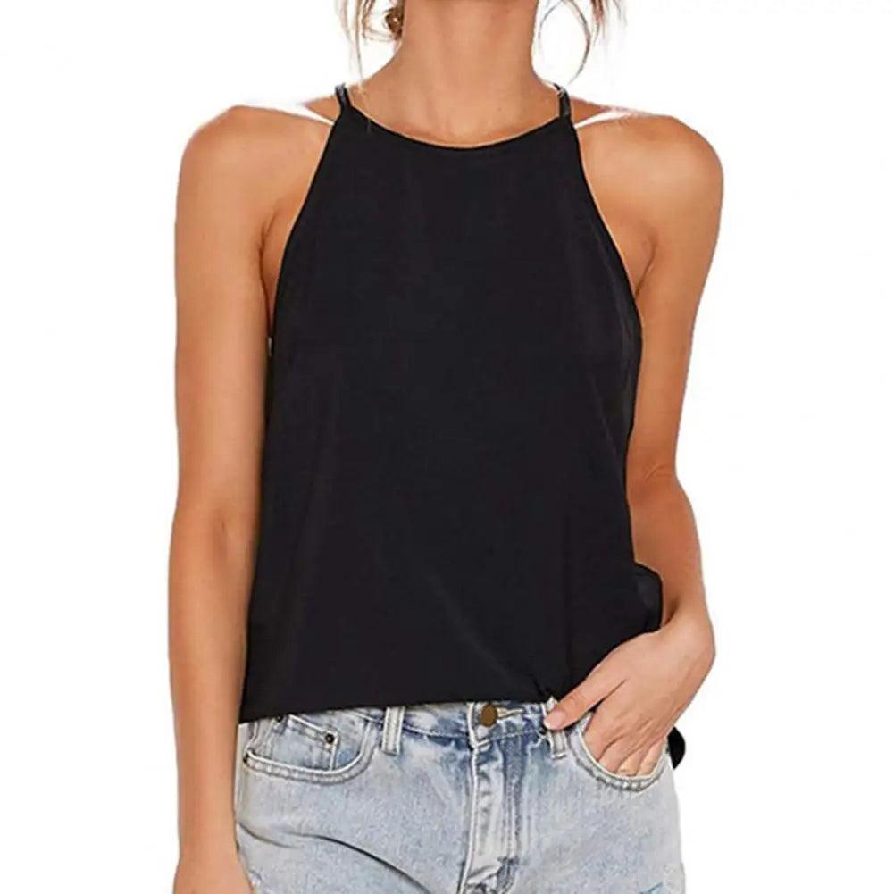 Blusas sensuais Tops Neck Summer Basic Shirts White Black Casual Sport Vest Off Shoulder Green Women's Tank Top mujer elegan-THAT FASHION STORE