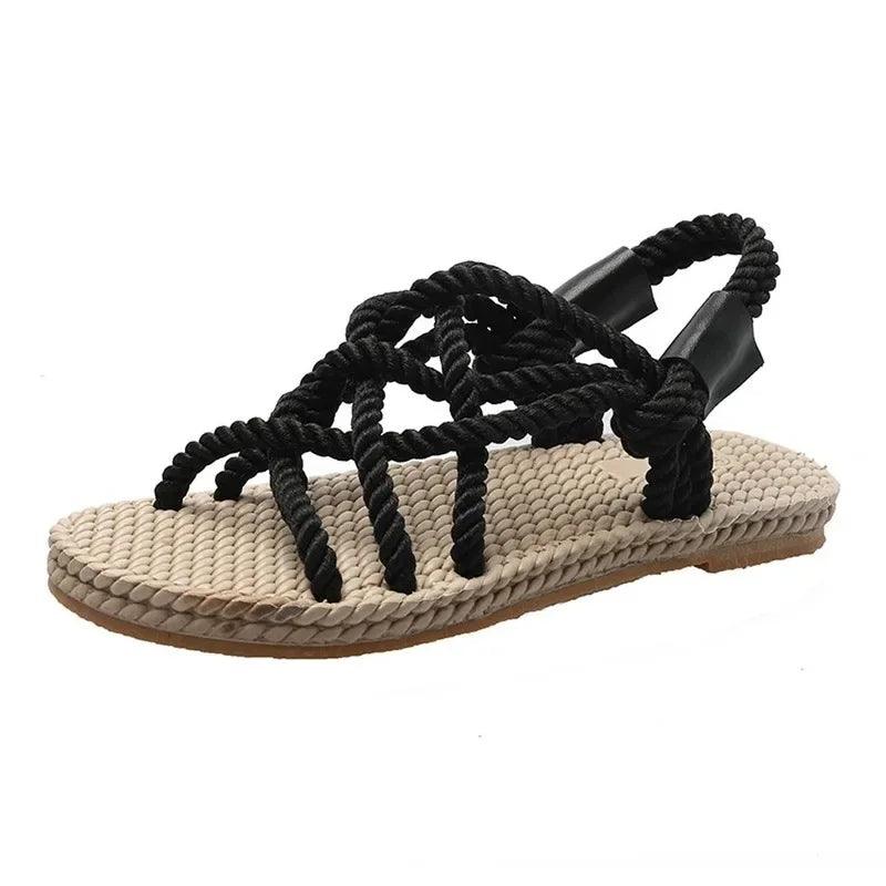 Sandals Woman Shoes Braided Rope With Traditional Casual Style And Simple Creativity Fashion Sandals Women Summer 2024-THAT FASHION STORE