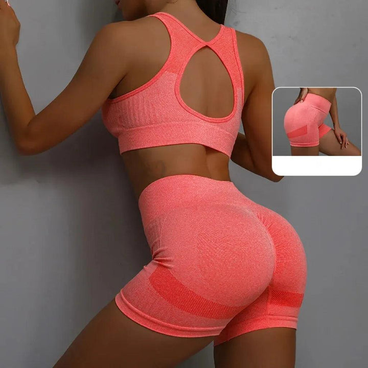 Women Yoga Shorts High Waist Butt Lifting Workout Fitness Tights Tummy Control Gym Running Stretched Pants Casual Sportswear-THAT FASHION STORE