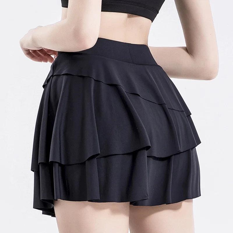 Cloud Hide Safe Tennis Skirts XS-XXL Gym Golf Running Pleated Pantskirt SEXY Women Sports Fitness Shorts Pocket High Waist Skort-THAT FASHION STORE