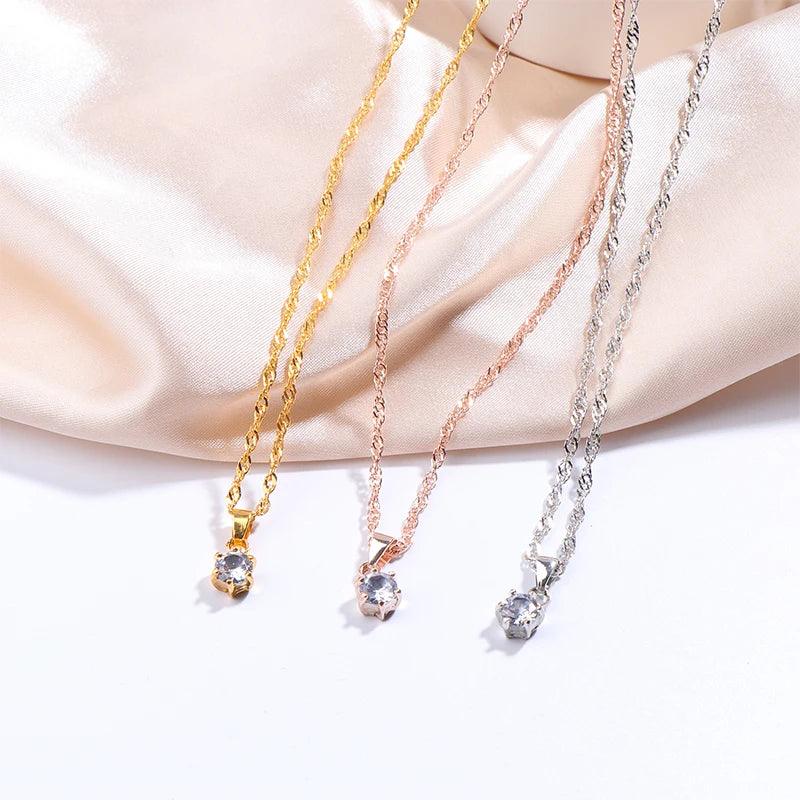 Luxury Women Ring Necklace Earrings Rhinestone Bracelet Female Casual Ladies Jewelry Set-THAT FASHION STORE