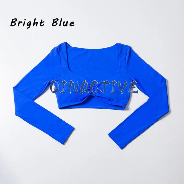 QINACTIVE Women Yoga Shirts Crop Top Long Sleeves Shirts for Women Yoga Sports Fitness Gym Clothes Workout Tops-THAT FASHION STORE