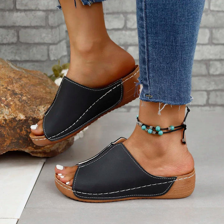 New Open Toe Women's Wedge Sandals White Summer Fashion Breathable Comfortable Sandals Woman Buckle Female Footwear Woman Shoes-THAT FASHION STORE